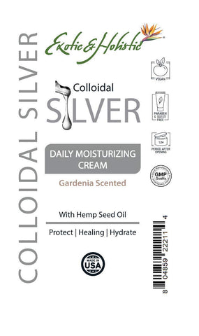 2 Pack, Hydrating Face Cream Infused with 75 PPM Colloidal Silver, Anti-aging Face Moisturizer Cream, Gardenia 1 Oz / 28g by Exotic and Holistic