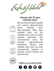 2 Bottles Gardenia Daily Moisturizer, Face and Body Cream Infused with Colloidal Silver by Exotic and Holistic 2.8 Oz/80g