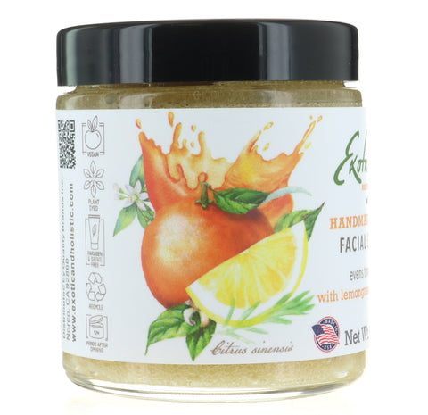 Handmade Exfoliating Facial Sugar Scrub With Colloidal Oats  Infused with Helichrysum 4.5 Oz/127g