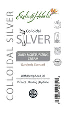 Hydrating Face Cream Infused with 75 PPM Colloidal Silver, Anti-aging Face Moisturizer Cream, Gardenia 1 Oz / 28g by Exotic and Holistic